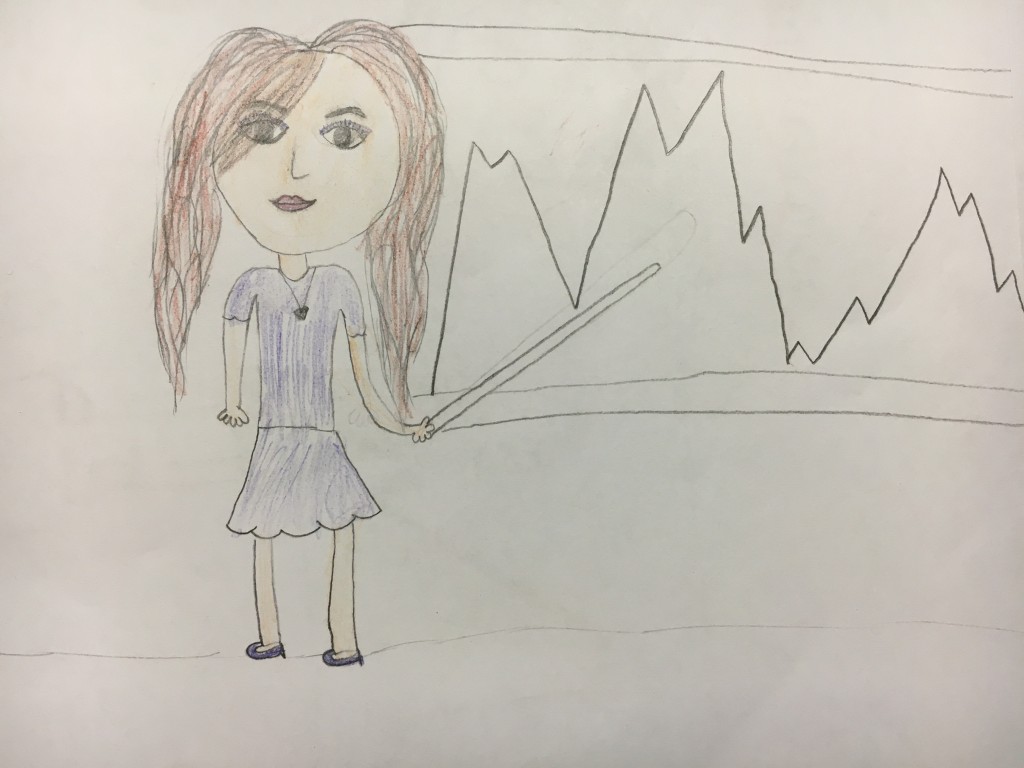 Drawing of an economist