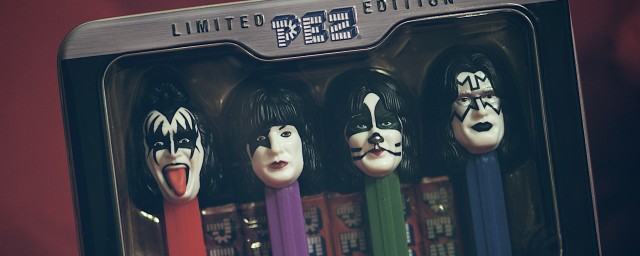 A limited edition box of Kiss-themed Pez dispensers
