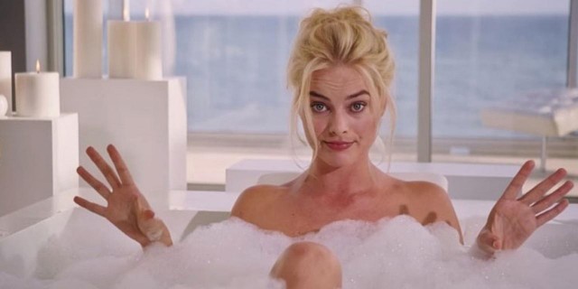 Margot Robbie sits in a bubble bath - a scene from The Big Short