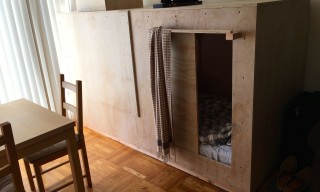 The box or pod that Peter Berkowitz pays $400 a month to live in in San Francisco