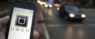 Uber app open on a mobile phone