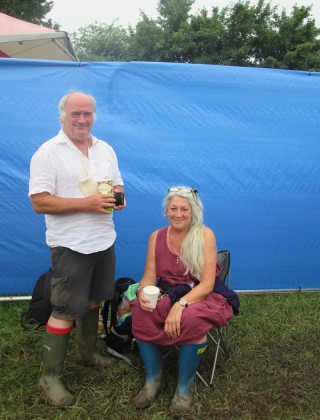 John and Lynn at Glastonbury