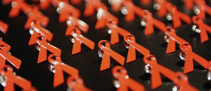 A collection of AIDS ribbons