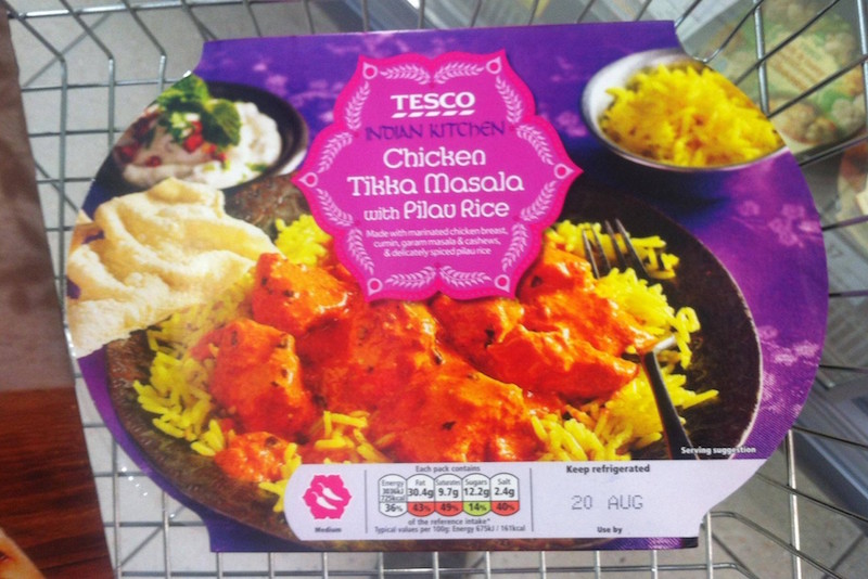 A Chicken tikka masala ready meal