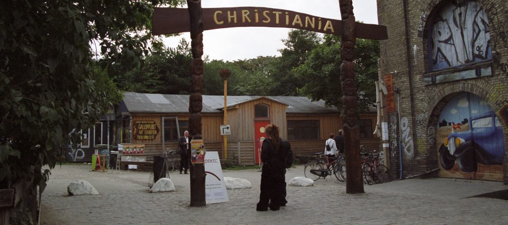 The entrance to Christiania in Copenhagen