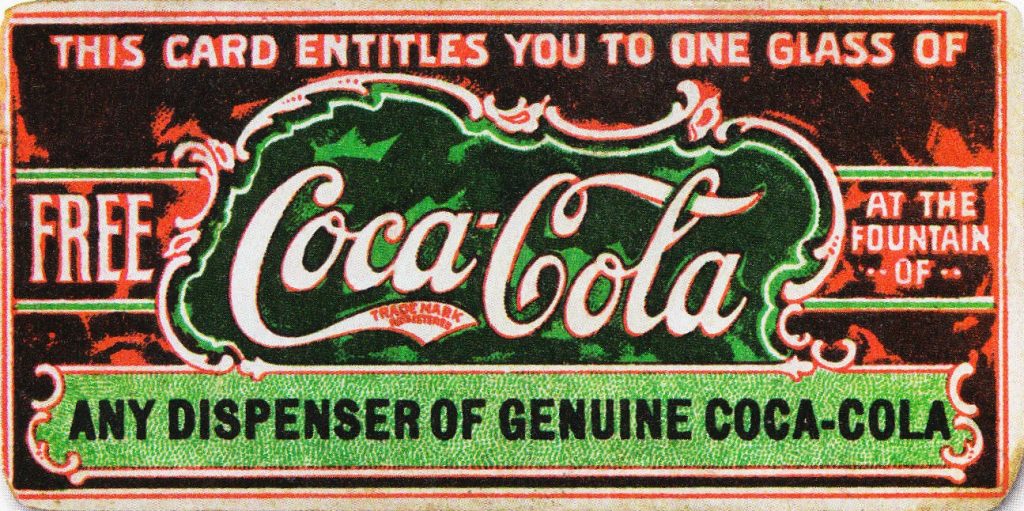 A Coca Cola coupon from the 19th century