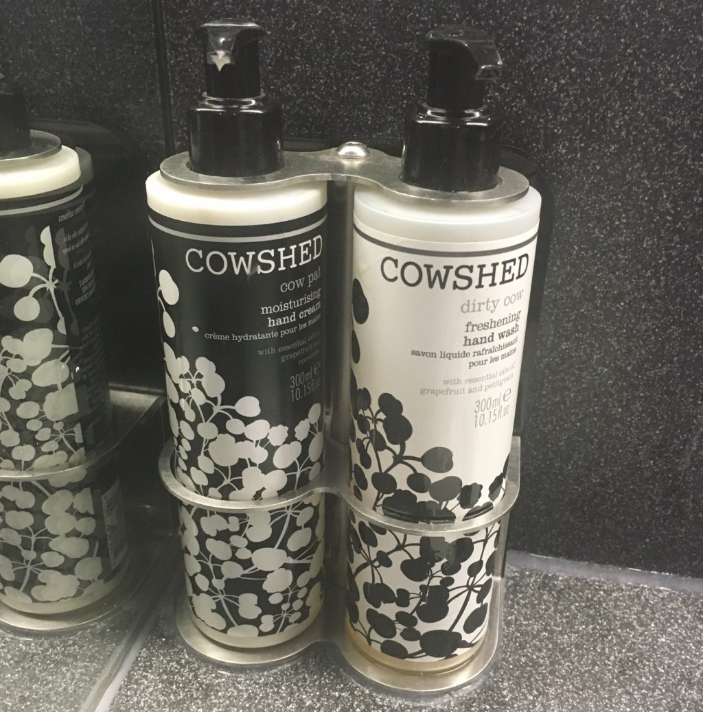 Two bottle of Cowshed handwash