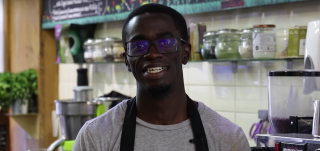 A man working in a restaurant