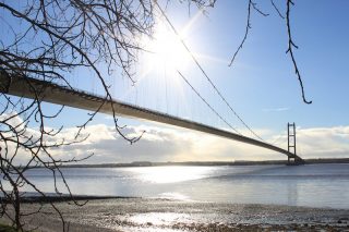 The Humber Bridge on a sunny day