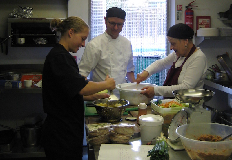 Kevin Taylor and staff at the Topaz cafe