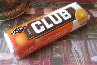 An Orange Club biscuit