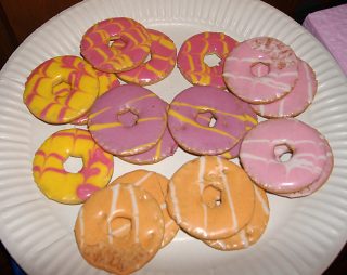 A paper plate covered in Party Rings