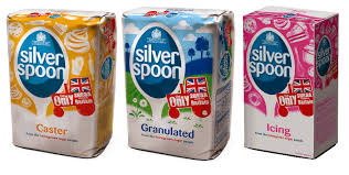 Three packets of Silver Spoon sugar