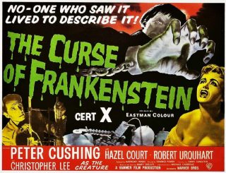 The Curse of Frankenstein poster