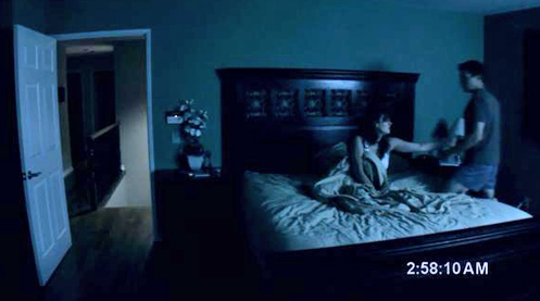 A still from Paranormal Activity