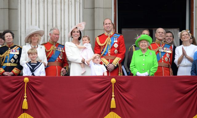 Royal Family in Buckingham Palace.
