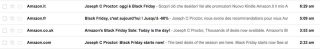 Amazon emails in different languages