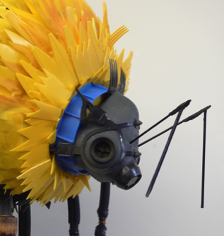 Bee made of trash