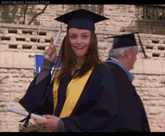 Rory graduates from Chilton in Gilmore Girls.