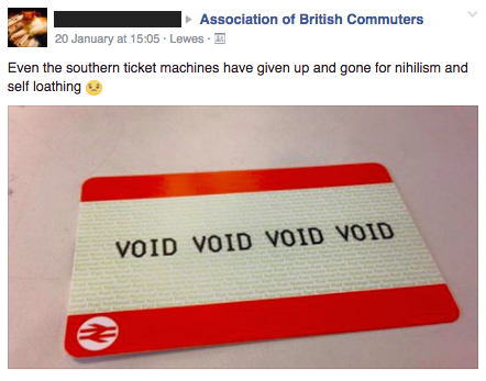 Void Southern Rail ticket.