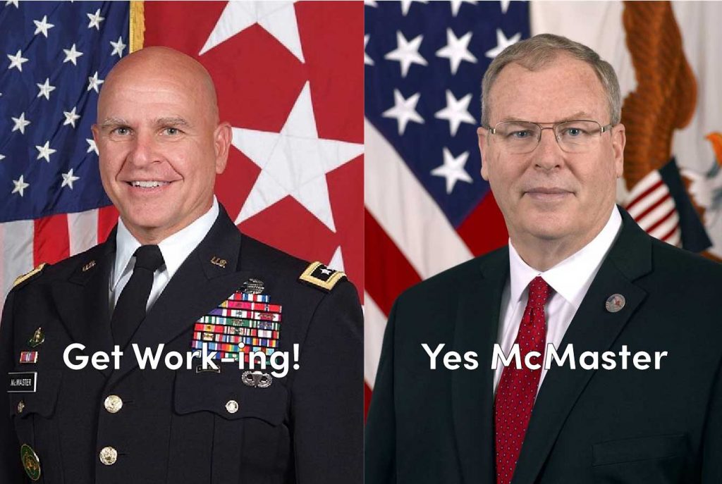 General McMaster and Bob Work