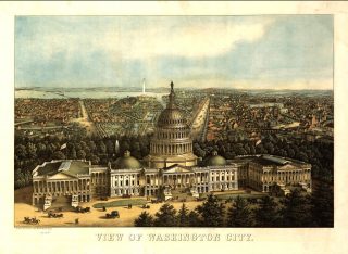 Old painting of Washington DC