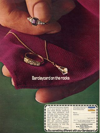 1979 BarclayCard Ad: On The Rocks