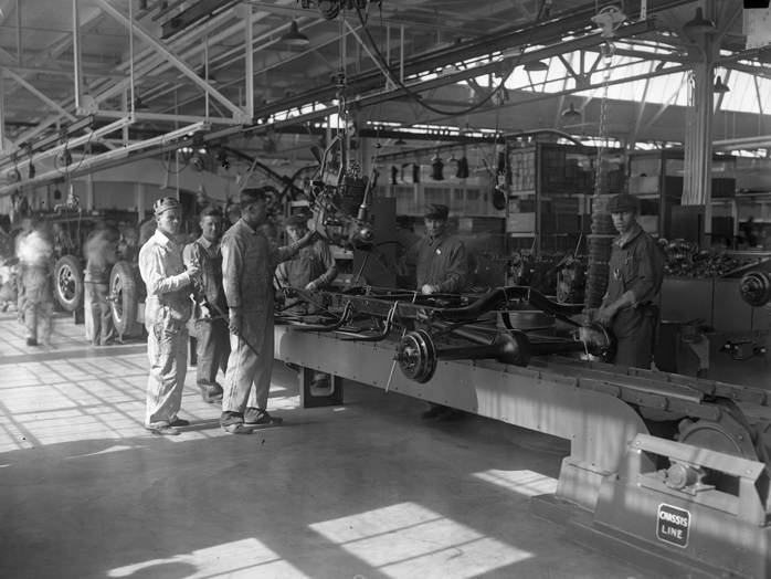 People working in Ford factory