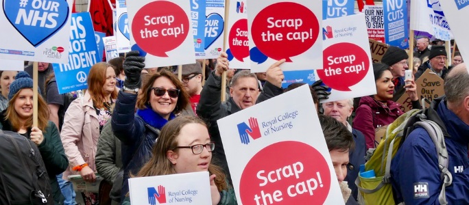 RCN members march