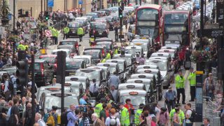 Black cab Uber protest