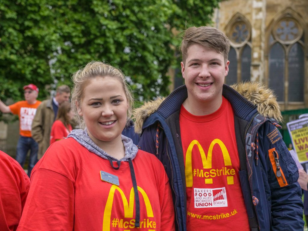 McDonald's workers, Jess and Tristan