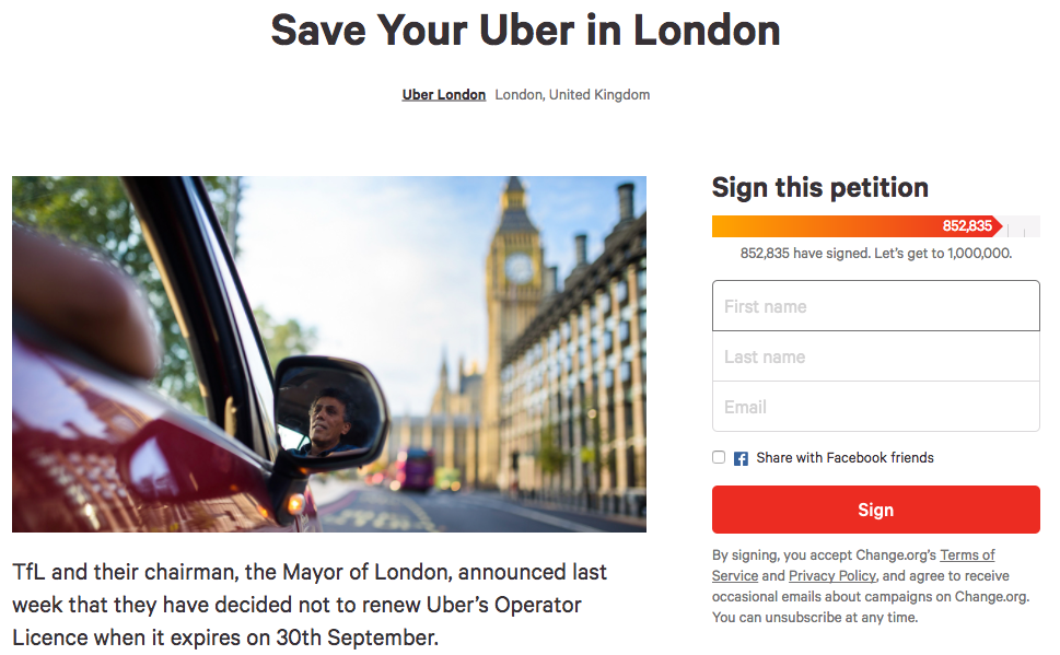 Uber Petition