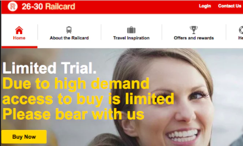 Millennial-railcard-site-down