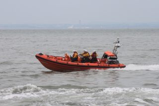 Minehead_Lifeboat_B-824_Richard_and_Elizabeth_Deaves_at_sea