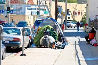 Homeless On The Streets of Los Angeles, California, USA