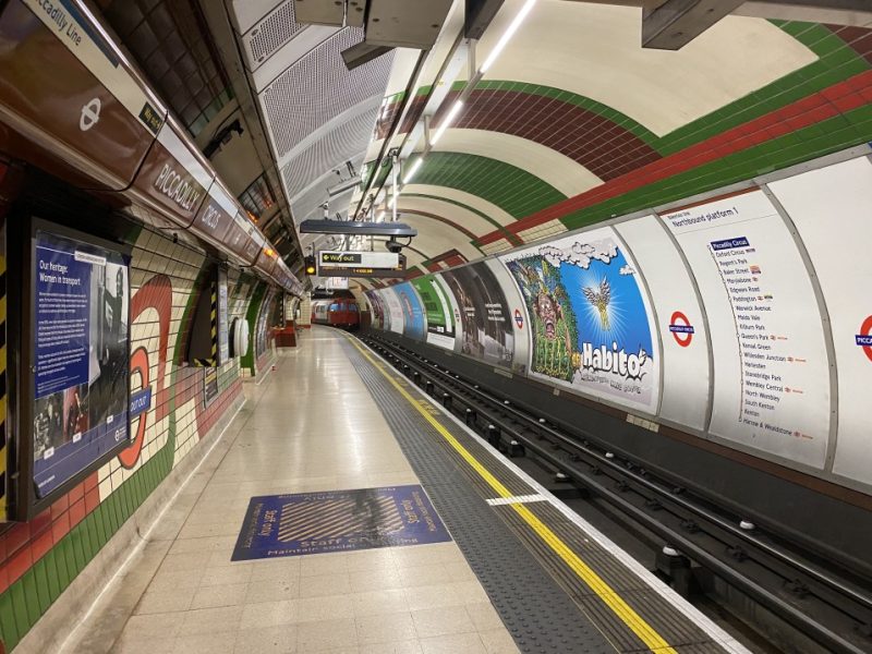 A shot of a London underground station